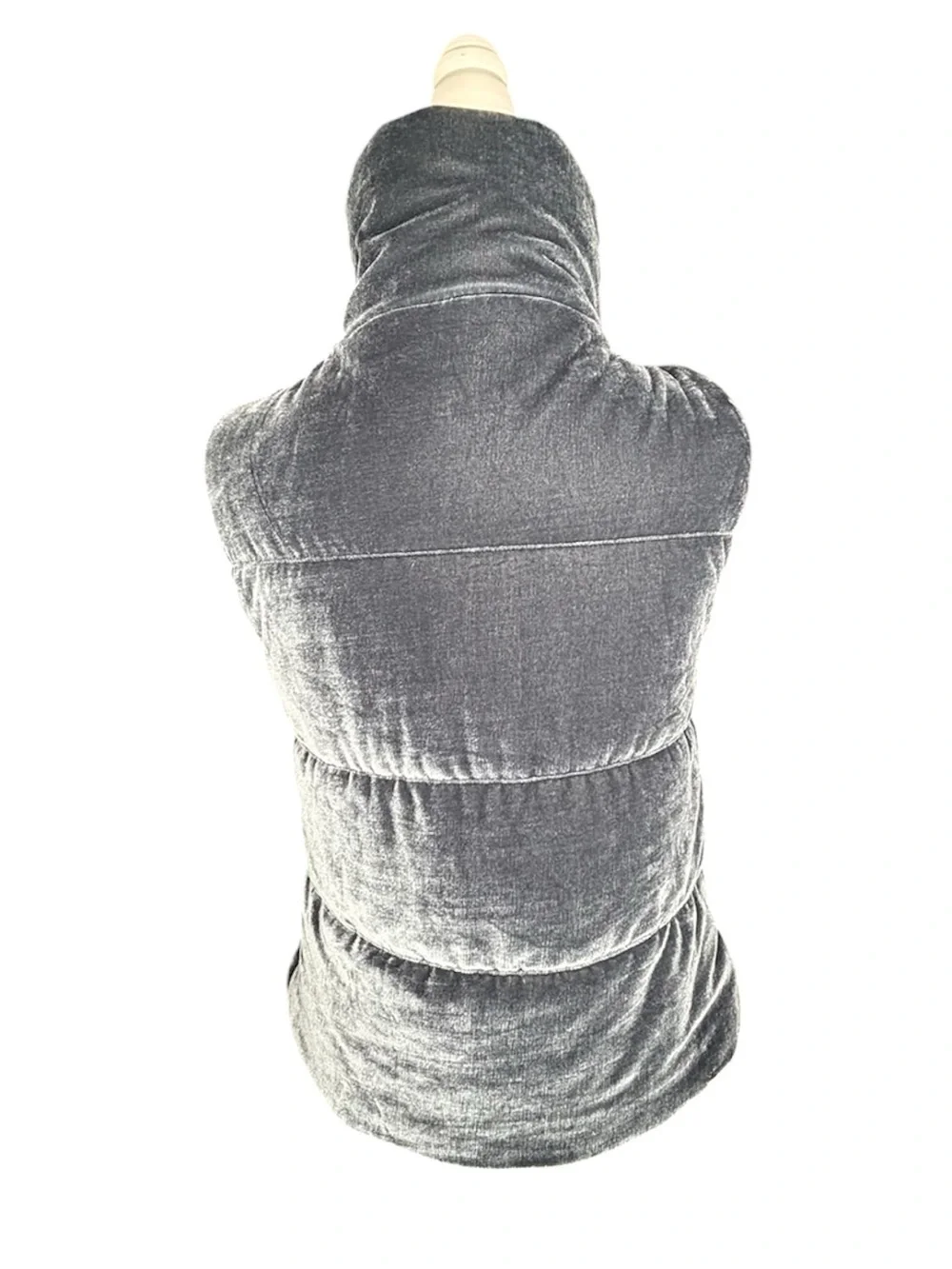 Dylan Gray Velvet Hooded Puffer Vest Size Small